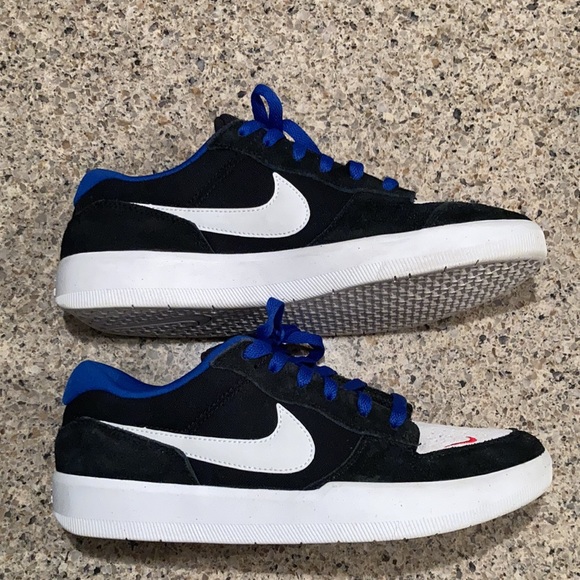 Nike SB Force 58 Black Photon Dust Sport Royal CZ2959002 Size 8.5 - Picture 9 of 11